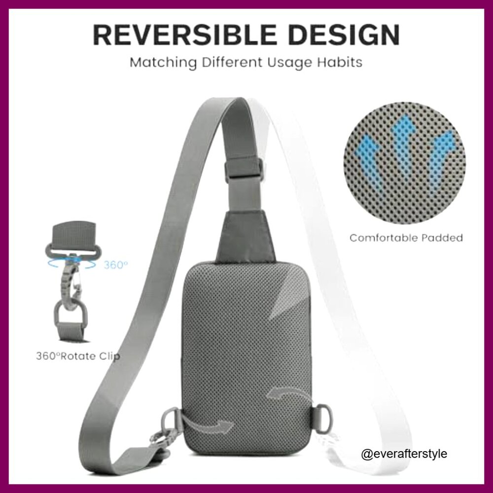 Tactical Crossbody Sling Bag Waterproof Nylon Mini EDC Shoulder Bag Compact - Picture 5 of 7